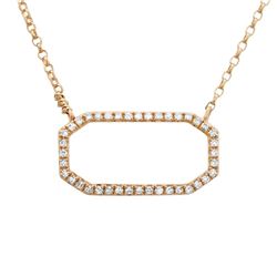 14KT Rose Gold Diamond Necklace -# 8027