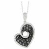 Image 1 : 14KT White Gold Diamond Pendant With Chain -# 5908
