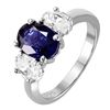Image 1 : 18KT White Gold Sapphire & Diamond RIng -# 2137