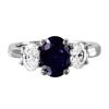 Image 3 : 18KT White Gold Sapphire & Diamond RIng -# 2137