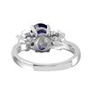 Image 4 : 18KT White Gold Sapphire & Diamond RIng -# 2137