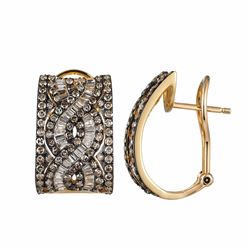 14KT Yellow Gold Diamond Earrings -# 5977-1