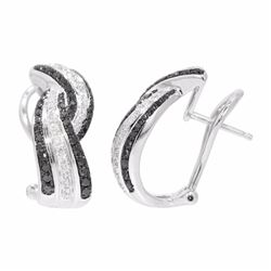 14KT White Gold Diamond Earrings -# 5848-1