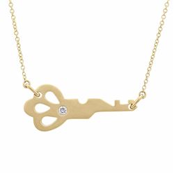 14KT Yellow Gold Diamond Necklace -# 8064
