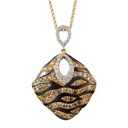 14KT  Gold Diamond Pendant With Chain -# 6231