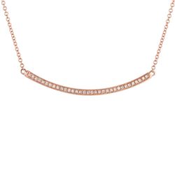 14KT Rose Gold Diamond Necklace -# 7638-1