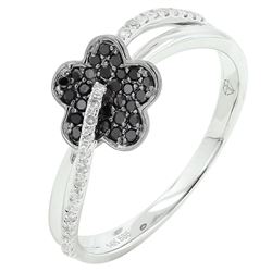 14KT White Gold Women's Diamond Ring -# 6012-1