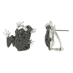 14KT White Gold Diamond Earrings -# 5881
