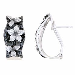 14KT White Gold Diamond Earrings -# 6135-1