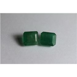 Natural Forest Green Emerald Pair 7.40 Cts