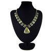Image 1 : Natural Multi-Color Rhyolite Diamond Polished Necklace