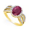 Image 1 : Genuine Ruby & Diamond Ring