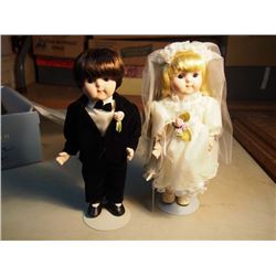 Bride & Groom Small Porcelain Dolls – Heritage Dolls – 1988