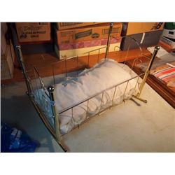 Brass Rocking Bed For Dolls