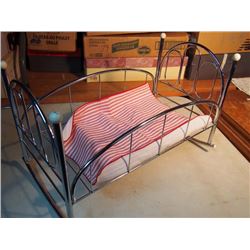 Brass Rocking Bed For Dolls