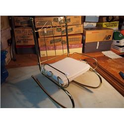 Brass Rocking Doll Chair