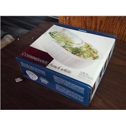 Corningware French White 1 ½ QT Covered Oval Casserole Dish Sealed