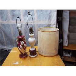 Two Lamps And A Lamp Shade