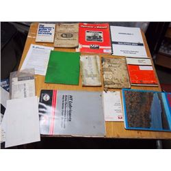 Lot Of Tractor Manuals, Massey Ferguson, Mccormick Deering, David Brown Tractors, Etc