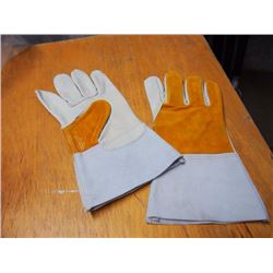Industrial Work Gloves, Leather, 12 Pairs