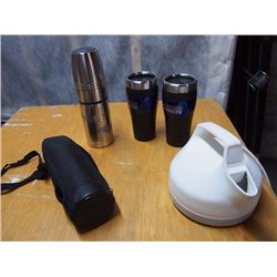 Western Producer Coffee Mugs (2), Thermos, Tea Kettle