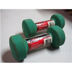 Neoprene Coated Cast Iron Dumbbells, 5lb (2)