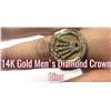 Image 1 : 14K GOLD MEN'S DIAMOND CROWN RING
