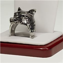 #14-STAINLESS STEEL WOLF MEN'S RING