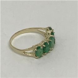 #16-10KT YELLOW GOLD EMERALD RING