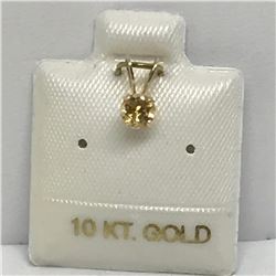 #17-10KT YELLOW GOLD CITRINE PENDANT