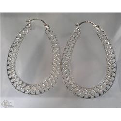 #18-STERLING SILVER HOOP EARRINGS