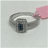 Image 1 : #23-STERLING SILVER LADIES BLUE DIAMOND &