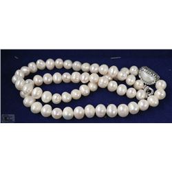 #24-STERLING SILVER FRESHWATER PEARL NECKLACE