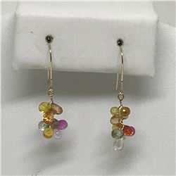 #28-14KT YELLOW GOLD MULTI COLOR SAPPHIRE