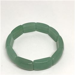#29-GENUINE GREEN JADE FLEXIBLE BRACELET