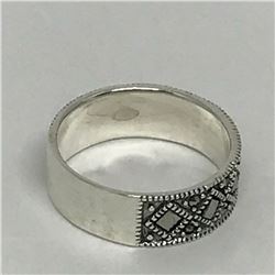 #32-STERLING SILVER MARCASCITE RING