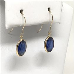 #35-14KT YELLOW GOLD ENHANCED BLUE