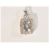 Image 1 : #39-14KT WHITE GOLD TOPAZ & DIAMOND
