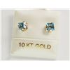 Image 1 : #40-10KT YELLOW GOLD BLUE TOPAZ EARRINGS