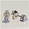 Image 1 : #46-STERLING SILVER TANZANITE EARRINGS