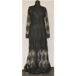 ONAYAYA BLACK LACE OVERLAY  DRESS