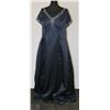 Image 1 : NAVY BLUE BEADED V NECK DRESS