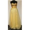 Image 1 : SIZE 10 SEQUINED TOP STRAPLESS GOWN WITH