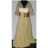 Image 2 : GOLD TONE 3/4 LACE SLEEVE PLUS SIZE GOWN