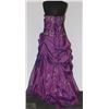 Image 2 : PURPLE TONE STRAPLESS SIZE 14 GOWN WITH CORSET