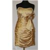 Image 1 : STRAPLESS GOLD TONE MINI SKIRT DRESS