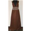 Image 1 : DARK BROWN HALTER STYLE GOWN
