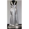 Image 2 : HALTER STYLE PLUS SIZE SILVER TONE GOWN