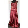 Image 1 : SEQUINED BURGUNDY ONE STRAP GOWN