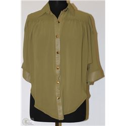 SHEER SIZE UNKNOWN GREEN BLOUSE